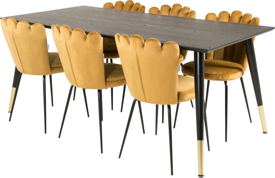 Furniture/Fashion Spisegruppe furniture/fashion Disa med 6 Limhamn Light Stoler GR19185