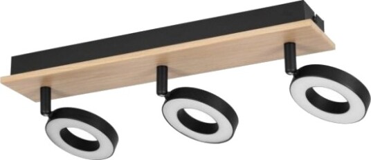 Eglo Rielves Spotskinne L400 3X4,2W Tre/Sort/Hvit Fsc