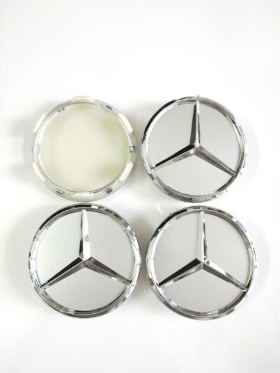 MB37 60MM 4-pakksenter dekker Mercedes Benz krom MB37 60MM 4-pakksenter dekker Mercedes Benz krom