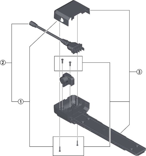 Shimano Steps øverste og nederste deksel type B til batterideksel modell SM-BME60 Shimano Steps øverste og nederste deksel type B til batterideksel modell SM-BME60