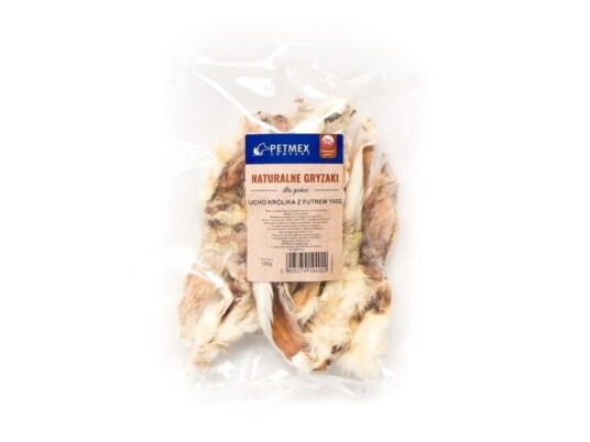 Petmex Hund Tygge Kanin Øre Med Pels 100G Petmex Hund Tygge Kanin Øre Med Pels 100G