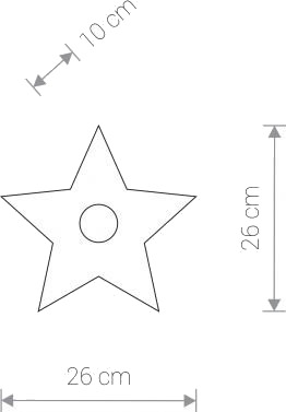 Nowodvorski Vegglampe Toy Star 9376