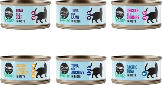 Cosma Våtfôr Nature Blandet Pakke Ii 24 X 70 G