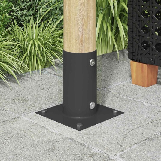 vidaXL Rund bakkenagel 4 stk. Antrasitt 15 x 15 x 15 cm Metall