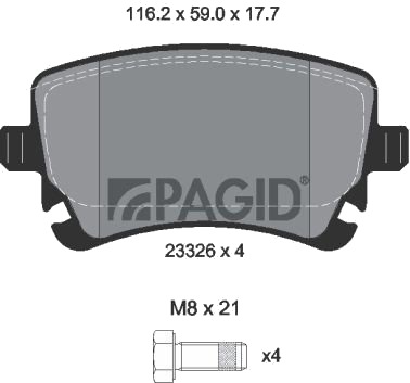 PAGID T2568N Bremseklosser