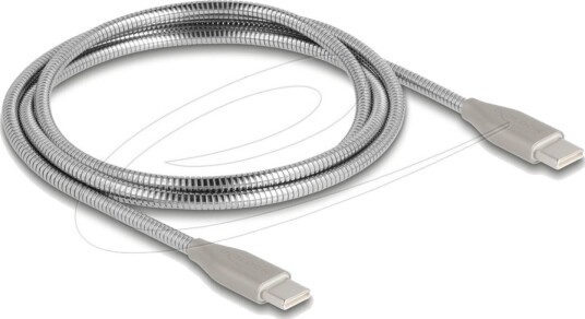 Delock Usb-Kabel Usb-C Hann Til Usb-C Hann Usb 2.0 20 V 3 A 1 M Usb Power Delivery 60W Støtte For Power Delivery 3.0 With Metal Sheath Sølv