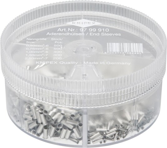 Knipex Ändhylssortiment Oisolerade 0,50 2,50mm² 1900 Delar 9799910