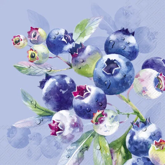 Servietter Blueberry Fruits / blåbær lunsj