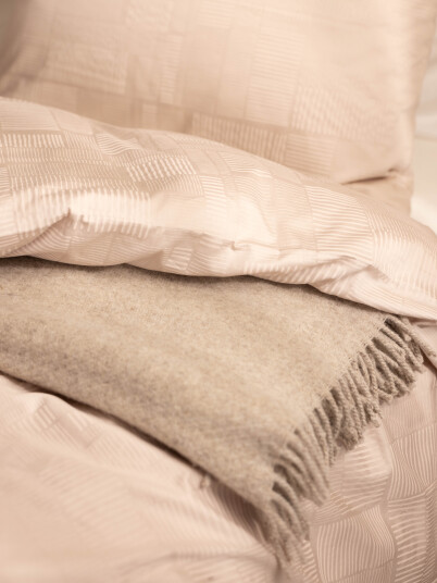Sengesett Sateng 140x220 Stripe Champagne