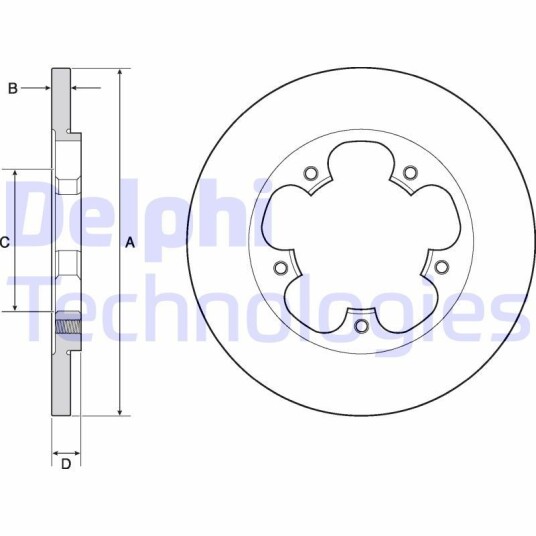 Bremseskive DELPHI BG4681C Bremseskive DELPHI BG4681C
