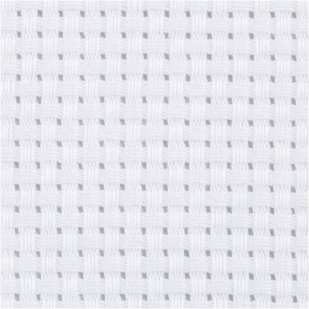 Diverse Aidastoff str. 50x50 cm hvit 35 tern per 10 cm 1 stk. Diverse Aidastoff str. 50x50 cm hvit 35 tern per 10 cm 1 stk.