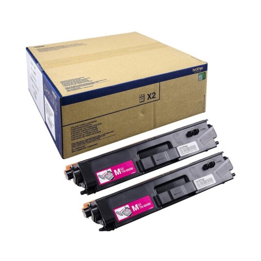 Brother TN 900 combo pack 2 stk lasertoner - TN900MTWIN Original - Magenta 12000 sider