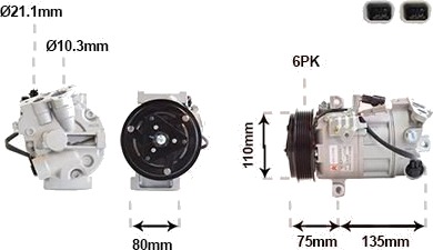 AC-kompressor VAN WEZEL 4301K716