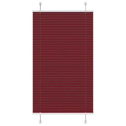 Plisségardin Bordeaux Rød 75x150 cm Stoff Bredde 74,4