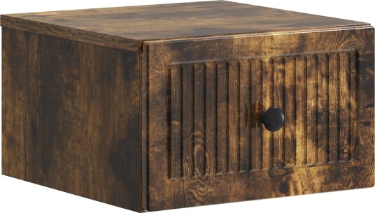Vegghengt Nattbord Røkt Eik 33 x 34,5 x 20 cm Konstruert tre