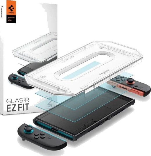 Spigen Glas tR EZ Fit Skjermbeskytter til Nintendo Switch 2 2 stk