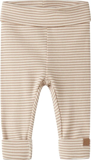 Name It Leggings Rib NbnBerro Antique White m. Striper Name It 1 år (80) Leggings Beige Hvit