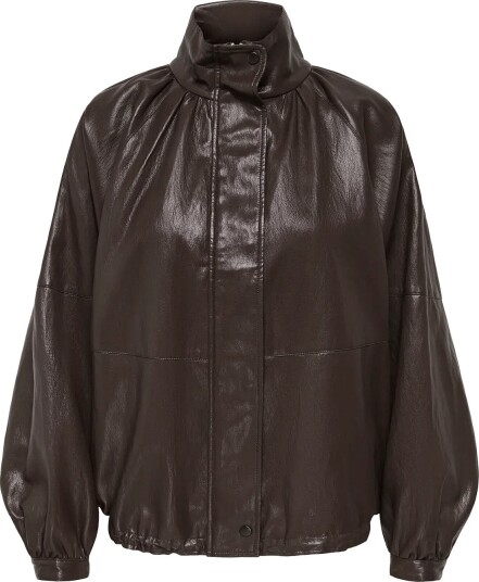 JDY Jdyedith Faux Leather Jacket Otw Noos Brown L