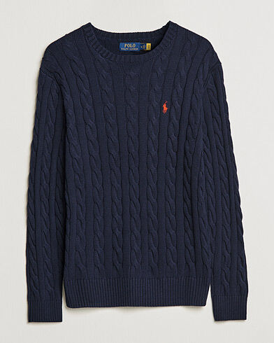 Polo Ralph Lauren Cotton Cable Pullover Hunter Navy