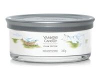 Yankee Candle Clean Cotton, Cylinder, Hvit, Bomullsblomst, Sitron, Hvit blomst, 28 timer, 1 stykker