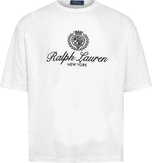 Polo Ralph Lauren Relaxed Fit Crest Embroidered T Shirt TROPHY CREAM L