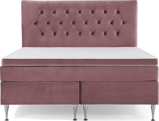 Royal Velvet Komplett Sengepakke 160x200 cm Rosa Fløyel/Høye Sølvben