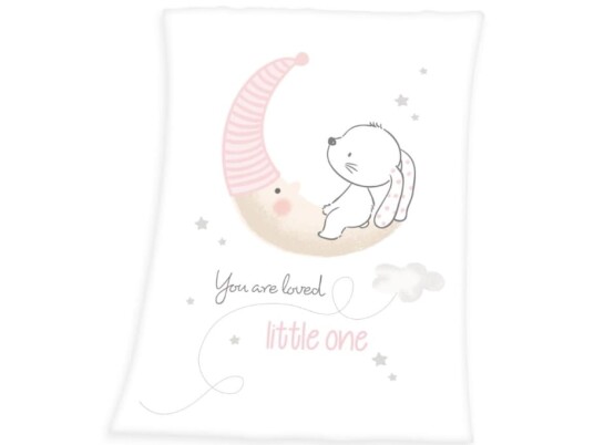 Babybest Lille kanin Fleece tæppe 75 x 100 cm