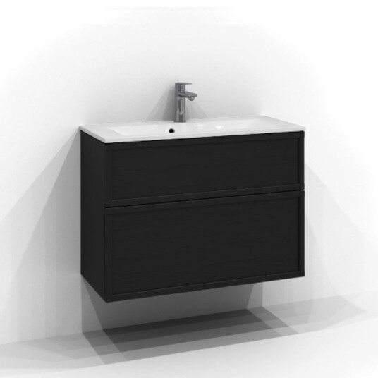 Svedbergs Poem Ramme Servantskap Slimd35 med 2 Skuffer Svart ask / 80cm SV-3358442