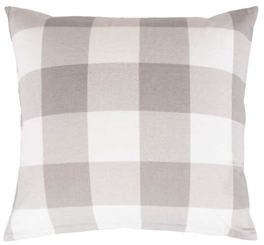 By Night Putetrekk 60x63 cm - Check grey - 100 % bomullsflanell -  putetrekk