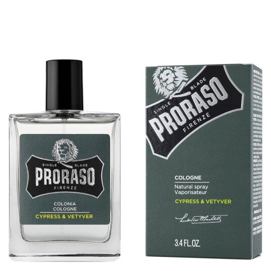 Proraso Cypress & Vetyver Herreparfyme 100ml Eau de Cologne med Musk og Bergamot