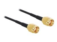 DeLOCK Adapter RP-SMA Plugg > RP-SMA Plugg - Antennekabel - RP-SMA (han) til RP-SMA (han) - 32 cm - RG-174 - sort DeLOCK Adapter RP-SMA Plugg > RP-SMA Plugg - Antennekabel - RP-SMA (han) til RP-SMA (han) - 32 cm - RG-174 - sort