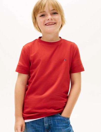Tommy Hilfiger Essential Cotton Reg Fit Tee Ss Red 128