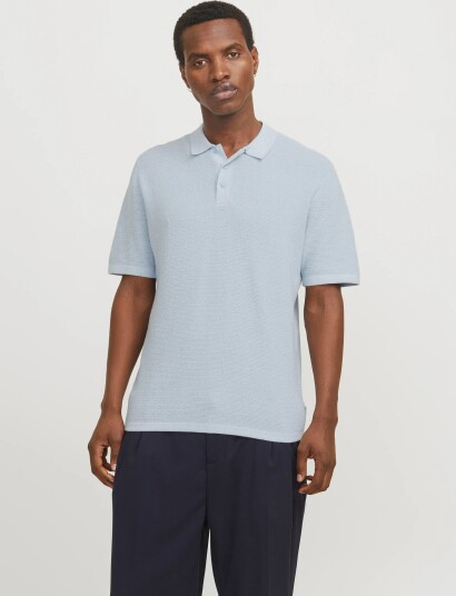 Jack & Jones Jjegeorge Knit Polo Ss Sn   Blue   S