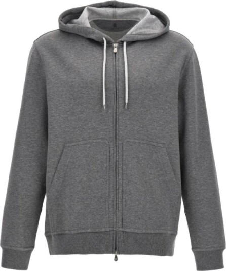 Brunello Cucinelli, Herre, Gensere & Hettegensere, Grå, XL,