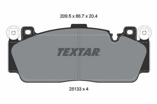 Bremseklosser TEXTAR 2513301 Bremseklosser TEXTAR 2513301