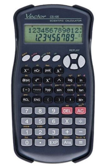 Vektorkalkulator Vector Cs-105 Vitenskapelig Kalkulator - 240 Funksjoner, Universell