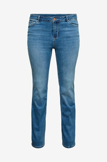 Vero Moda Curve Jeans vmcFlash MR Straight Li347 GA Blå
