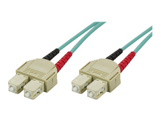 Deltaco 3 m OM3 Fiberoptisk Nettverkskabel SC-Hann til SC-Hann 50/125 µm Deltaco 3 m OM3 Fiberoptisk Nettverkskabel SC-Hann til SC-Hann 50/125 µm