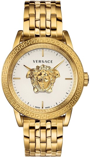 Versace Herreklokke VERD00318 Plazzo Empire 43mm Hvit/Gulltonet stål