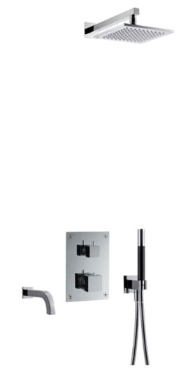 Tapwell Box8368 Square ED2 Takdusj Innbygging Krom (TA-9422038)