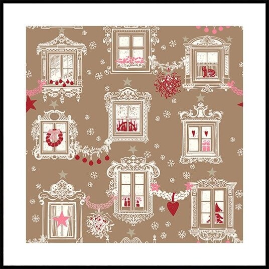 Black forest X Mas Winter windows pattern Plakat Plakat / 30x30cm Black forest X Mas Winter windows pattern Plakat Plakat / 30x30cm