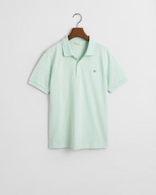 Gant Piquéskjorte med logo til ungdom FADED MINT 170