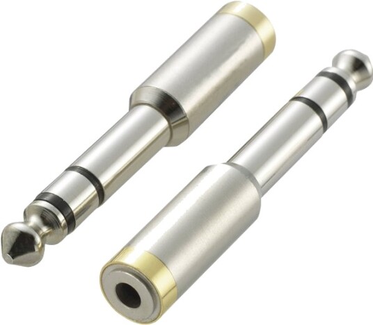Speaka Professional Kka-635 Jack-Lydadapter [1X Jackplugg 6,35 Mm - 1X Jackuttak 3,5 Mm] Sølv (Sp-6672044)
