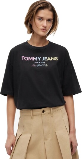 Tommy Jeans Tjw Ovs Tj Bling Gmd Tee Black L
