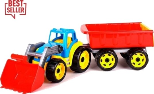 Technok Traktor Skyvemaskin Med Tilhenger 3688 Technok P9 Mix 1 Stk. Technok Traktor Skyvemaskin Med Tilhenger 3688 Technok P9 Mix 1 Stk.