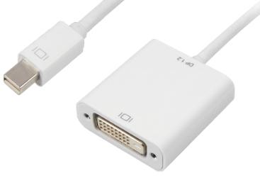 Sharkoon video adapter Mini DisplayPort til DVI-D 15 cm Sharkoon video adapter Mini DisplayPort til DVI-D 15 cm