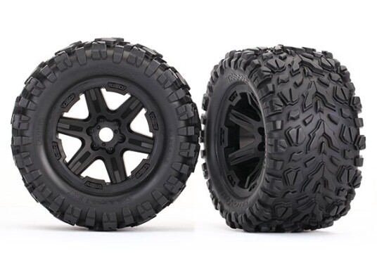 Traxxas TRX-8672 Tires&Wheels 3 8 Talon EXT Carbide Black
