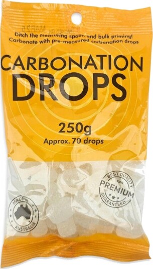 Karboneringsdrops 250g Inneholder ca 70 stk.