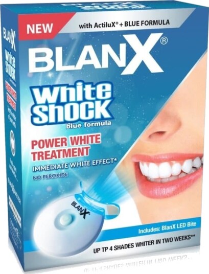 Blanx White Shock Intensive Teeth Whitening System toothpaste 50ml+ led lamp