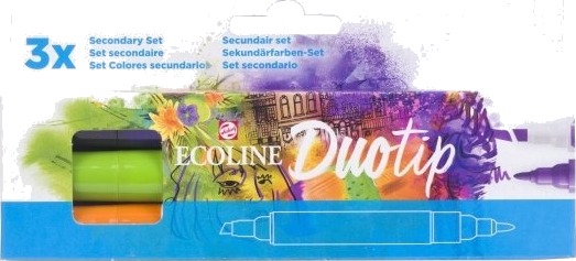 Ecoline Duotip Marker-Sett Secondary | 3 Farger Ecoline Duotip Marker-Sett Secondary | 3 Farger